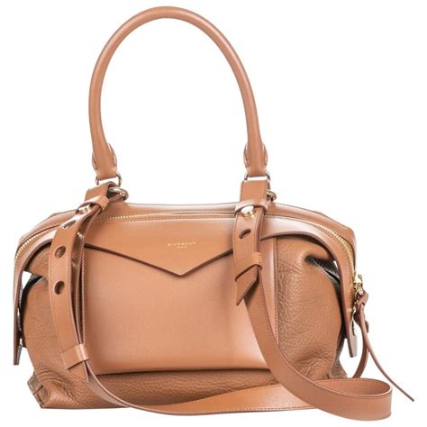 Givenchy Tan Leather Sway Satchel Bag one size